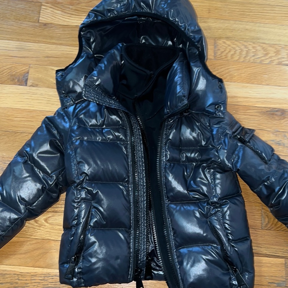 Unisex kids S.a.m coat in black